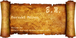 Bernád Mózes névjegykártya